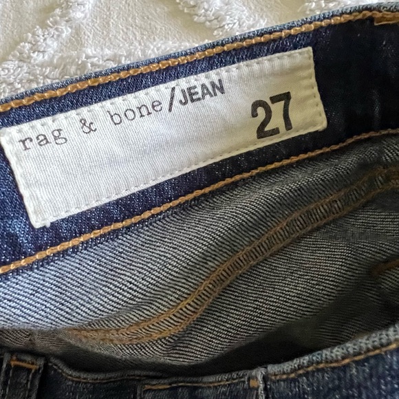 Rag & Bone Dre Capri Skinny Distressed Canyon Medium Wash Stretch Jeans 27 - Picture 6 of 13